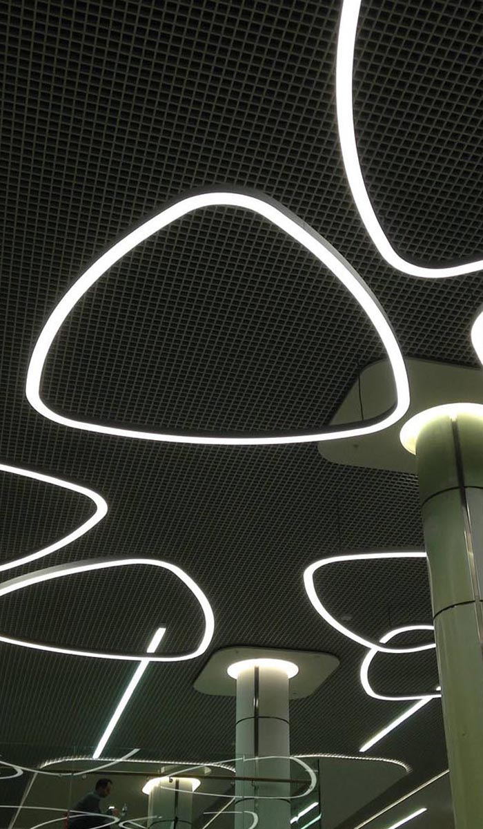 End to end curved LED lighting profiles