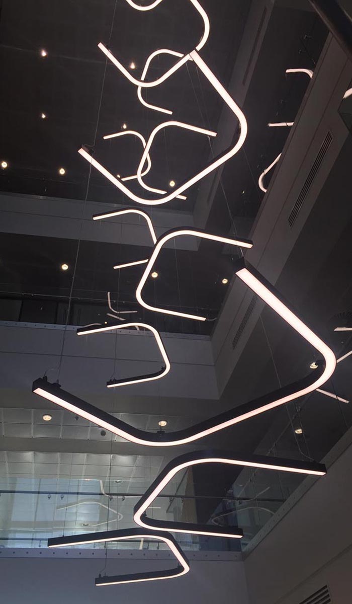 LED light profile bending